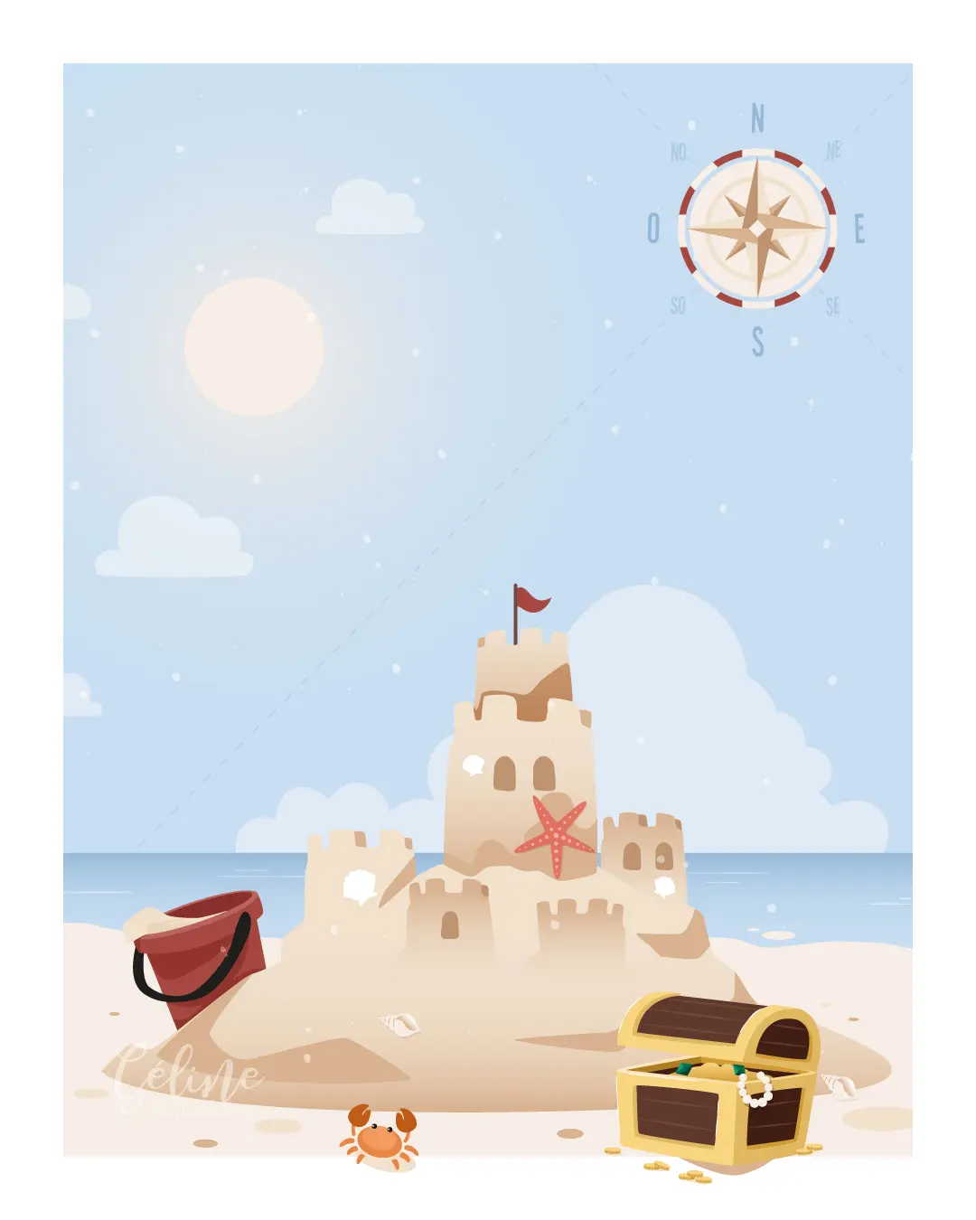 Illustration • Château de sable